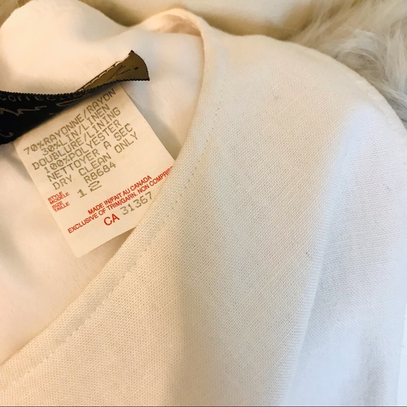 LORI M COLLECTION | Elegant White Linen Maxi Dress Size 12 - Picture 10 of 16